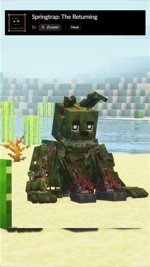 🤖 “The scariest animatronic mod in Minecraft 😨🔥” #minecraft