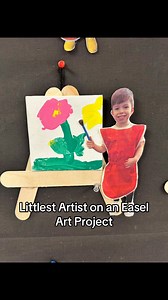 Check out this adorable “Little Artist on an Easel” project! We offered four painting options (rainbow, flower, butterfly, or ladybug) and led small-group, step-by-step paintings so kids could follow along. Once they finished, we removed the background of each child’s photo using my template, then placed it all together on a mini easel. You can find the template, painting options, and supply links in the resource at preschoolvibes.com. | Preschool Vibes