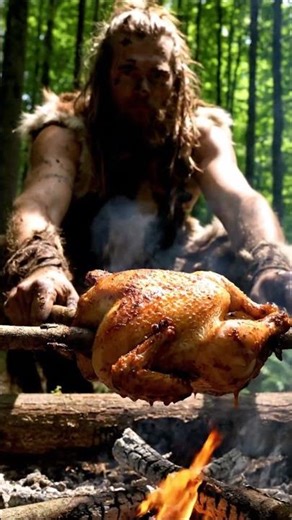 Perfect Crispy Roast Chicken Over Fire | Survival Cooking