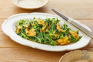 豆苗と卵のオイスター炒め | クラシル