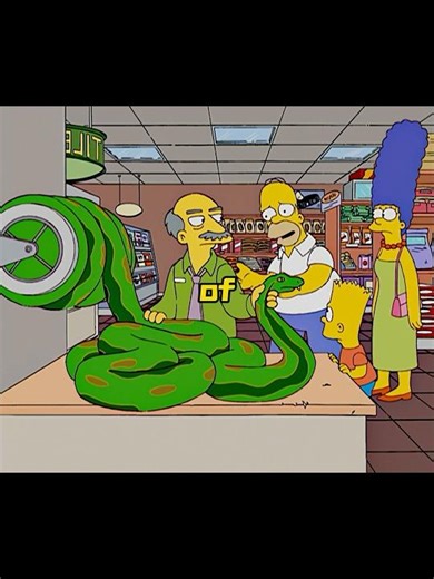 Bart buys a python.#thesimpsons