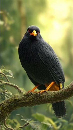 छत्तीसगढ़ का राज्य पक्षी — पहाड़ मैना | Hill Myna: The State Bird of Chhattisgarh #shorts