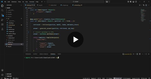 RAG-Based Question Answering System with Python and LLM | Suhitha Shree Saravanan posted on the topic | LinkedIn