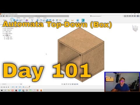 Top-Down Automata (pt 1) Box Assembly - Day 101 of 100 Autodesk Fusion 360 Journey