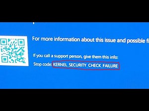 Fix KERNEL SECURITY CHECK FAILURE Blue Screen (BSOD) Error On Windows 11/10 PC
