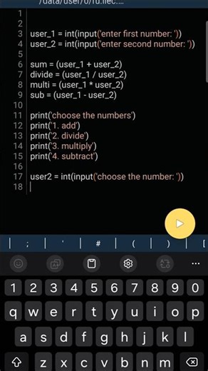 making a simple calculator on python