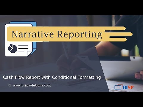 Narrative Reporting Cash Flow Report with Conditional Formatting | Oracle Narrative Reporting