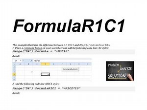 This Excel tutorial showcases how to FormulaR1C1