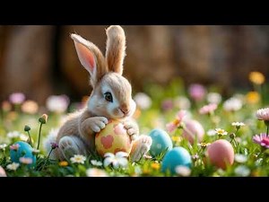 Cute Easter Bunny Springtime Ambience with Peaceful Bird Sounds