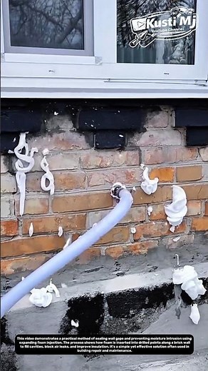 Wall Injection Foam Sealing Technique | Fixing Gaps & Moisture Leaks in Brick Structures.