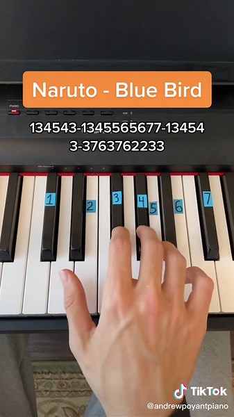 Naruto Blue Bird Piano Tutorial