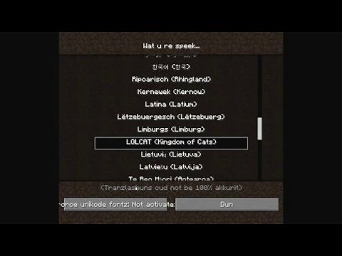 How to get LOLCAT language in Minecraft 1.9