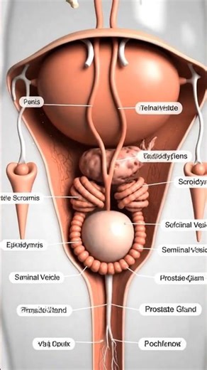 Male Reproductive System in Seconds | 3D Animation #shorts