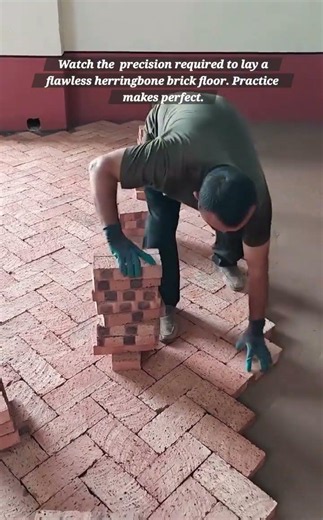 ​Mastering the Herringbone: How to Lay a Perfect Brick Floor