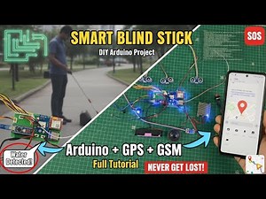 Advanced Arduino Smart Stick | GPS Tracking + SMS Alerts + Obstacle Detection