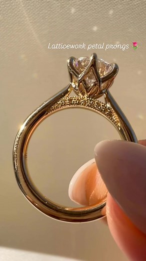 Our designs may seem rather simple to most since upon first glance, it’s a classic solitaire, but the amount of time it took to design and then actually create in precious metal is so much more than face value. The Monaco took 7 months of design and development. The latticework petal prongs are my favorite petal prong creation yet; alone they took 2.5 months to develop as petal prongs are finicky little devils. Too wide and you see the width of the entire basket from the top, too skinny and they
