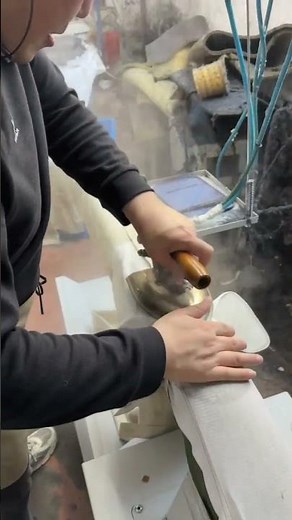 Industrial Fabric Seam Pressing Process | Professional Steam Iron Finishing
