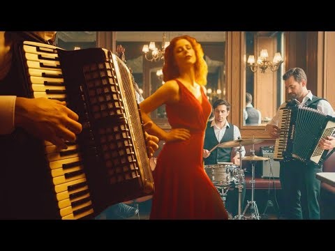 Paris Café Ambience with Live Accordion & Tango Music | Romantic Evening