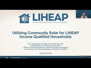 Utilizing Community Solar for LIHEAP income qualified households