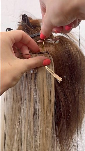 Easy to to start genius weft hair extensions! #hairextensions #extensions #hairtutorial #wefts #hair