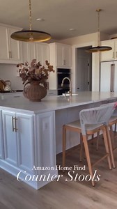 PURPLE LEAF Counter Height Bar Stool Set of 2 Outdoor Stool with Cushion Patio Bar Height Stools Wicker Bar Chairs for Kitchen Teak Counter Stools