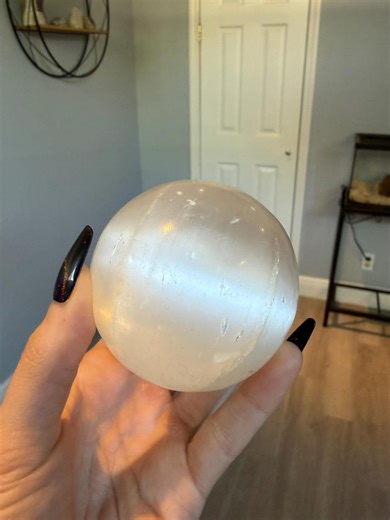 Selenite Sphere, 2.5 Inch Satin Spar Crystal Ball - Etsy