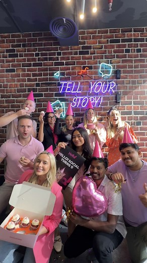 Happy Birthday, Hello! Social! 💜🥳🎂🎈 One year ago, we brought a bold idea to life in the heart of Dubai—and what a year it's been! From late-night brainstorming sessions and countless shoots to celebrating campaigns that turned heads, we’ve grown from a small team with big dreams into a thriving creative powerhouse. 📈 167% growth. 🤝 A roster of incredible clients. 💡 A team that’s doubled in size. Here’s to the milestones we’ve hit and the ones still ahead. This is just the beginning. Cheer