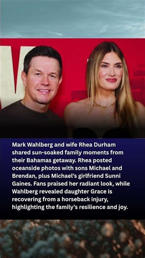 Mark Wahlberg and wife Rhea Durham shared sun-soaked family moments from their Bahamas getaway