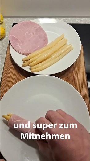 Spargel-Schinken-Röllchen 🔥 #Spargel #FoodTok #SchnelleRezepte #Proteinsnack #abnehmen
