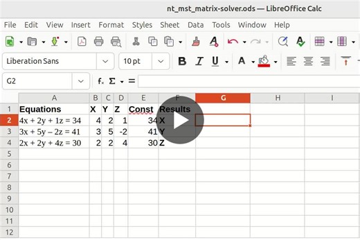 How to solve 3 variables linear equations with LibreOffice Calc | Dalhats L. Avicena posted on the topic | LinkedIn