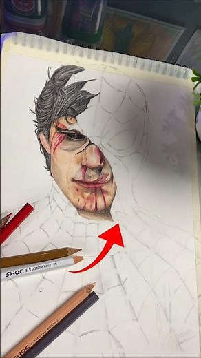how to draw Spider-Man drawing 🕸️🔥 #spider #shorts #drawing #art