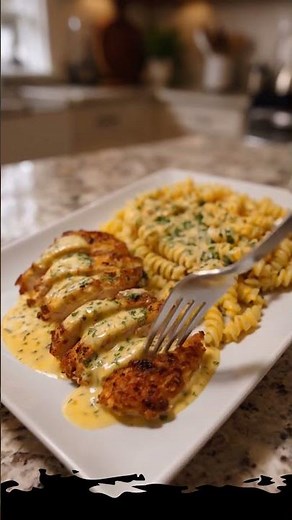 Baked Caesar Chicken with Creamy Garlic Parmesan Rotini