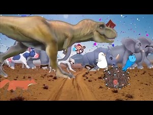 Animal stampede part 5 animal elephant dinosaur stampede animal stampede animal running cat fox