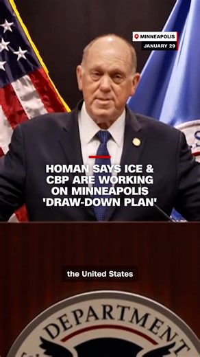 President Trump's border czar Tom Homan said he has ordered federal immigration authorities to work on an eventual draw-down plan for federal agents in Minnesota. Homan, who is taking control of Trump's immigration crackdown in Minnesota, said operations on the ground will be targeted. This comes after Renee Good and Alex Pretti were shot and killed by federal agents. Read more: https://cnn.it/4t6l1ef | CNN