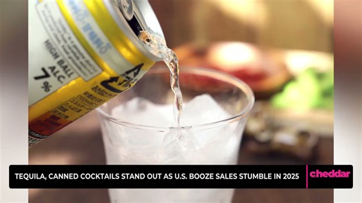 Tequila, canned cocktails stand out as US booze sales stumble in 2025