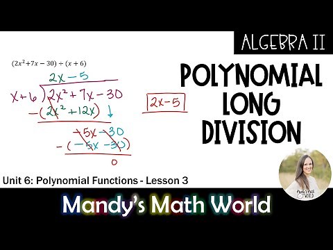 Polynomial Long Division (Algebra 2)