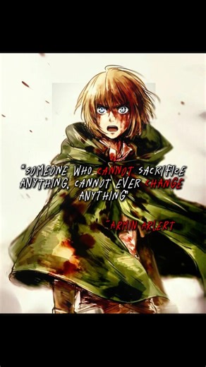 attack on titan quote🕊️#aot | armin arlert quote | sacrifice meaning anime | ‪@thezeepov‬
