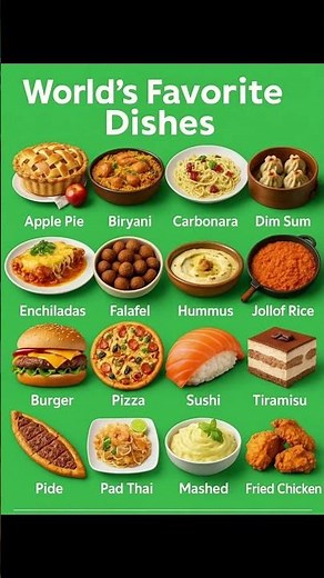🌍 World’s Favorite Dishes | Top 16 Iconic Foods You Must Try Once in Your Life 🍽️