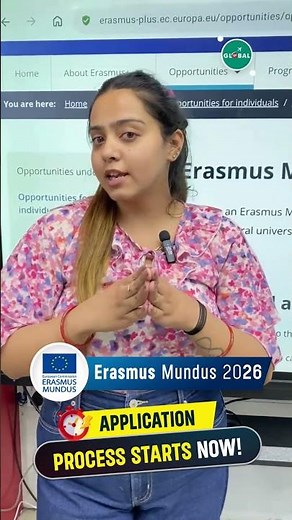 Erasmus mundus Joint master Program Application starts Oct' 2025