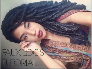 Faux Locs Tutorial with Marley Hair, Dreadlock extentions | Protective S...