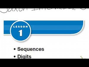 Saxon Math Int 5 Lesson 1