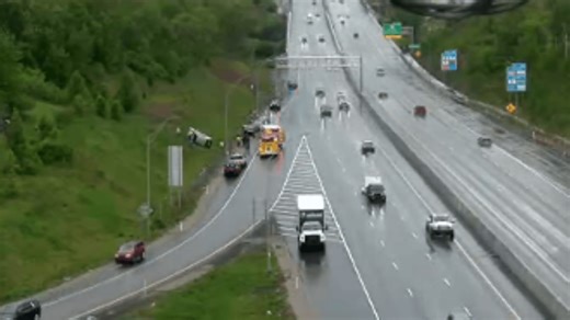 Marion County vehicle accident leaves car on its side