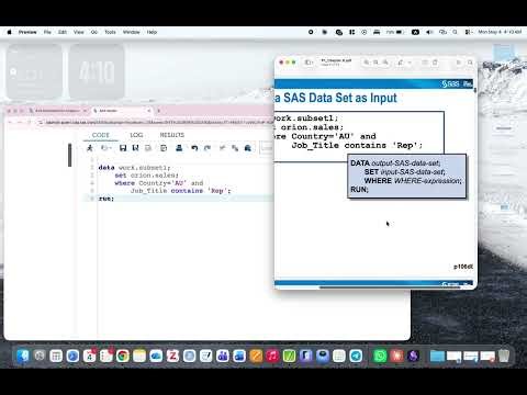 P1C6 Part 1: Reading a SAS Data Set