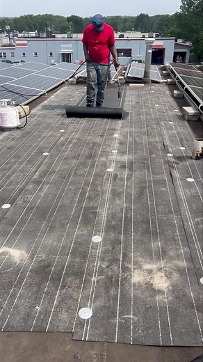 Torch Down rubber roof repair replaced area applied new #Roofing #repair #Roof #Leak #repair | Sm Edison Roofing LLc | Facebook