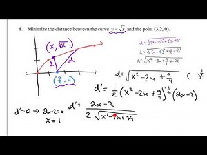 Calc AB 3.6 Distance Optimization Problems