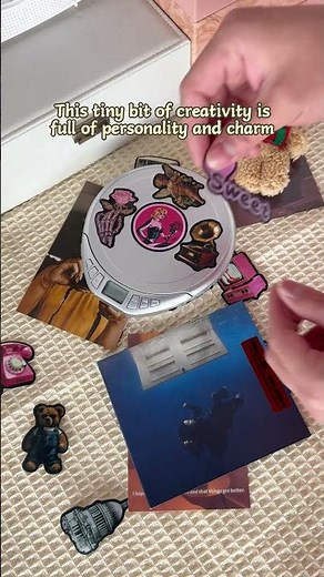 Customize My CD Player with Stickers | DIY Your Unique Music Vibe #DIY #CDPlayer #personalized