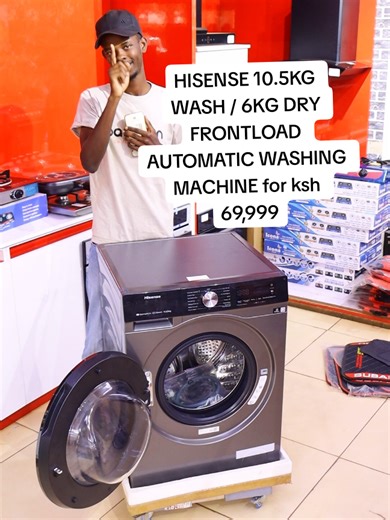 HISENSE 10.5KG WASH / 6KG DRY FRONTLOAD AUTOMATIC WASHING MACHINE 🧺 Advanced washing & drying in one 💎 💰 Ksh 69,999 ✓ 10.5KG washing capacity ✓ 6KG drying capacity ✓ Fully automatic front-load design ✓ Energy & water efficient ✓ Gentle on clothes, powerful cleaning ✓ Modern, sleek design 👕 Wash and dry with convenience & efficiency 🚚 Fast delivery available 📞 Call / WhatsApp: 0111051120 / 0700588885 📍 RNG Plaza, 6th Floor, Ronald Ngala Street – Nairobi 📍 Nysis Plaza, Ground Floor, Uhuru 