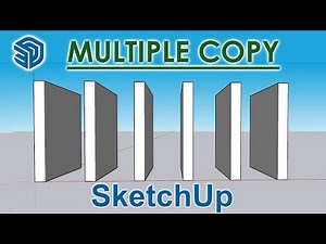 How to Make Multiple copy in Sketchup, Sketchup me Copy kaise karen - Hindi Tutorial.