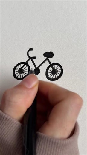 How to draw a bicycle very easily🚲#bicycle #drawing #easydrawing #shorts #craft #artist #art #viral
