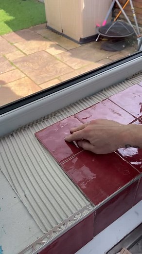 Jack Hartnoll on Instagram: "How To Tile A Kitchen Window Sill #How #howto #build #tiling #reels #diy #tiles #homeimprovement #doityourself"